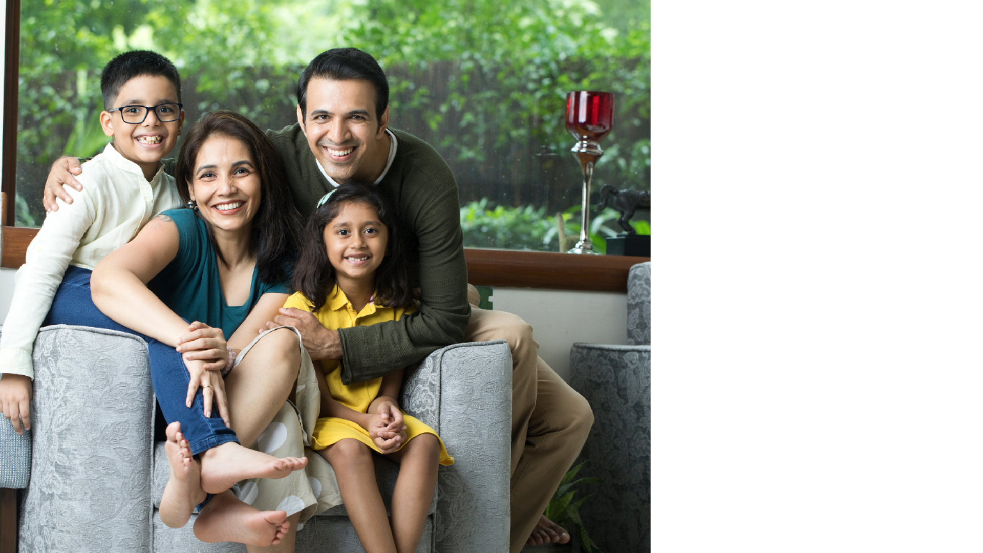 Happy family at home
